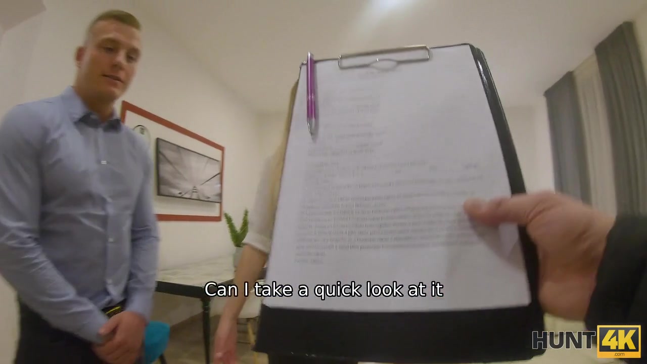 HUNT4K. Dude wants to rent apartment and should watch how GF fucks