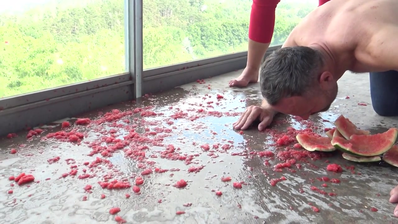 Watermelon feeding by Femdom Austria