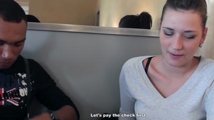 Woman severely fuck in the cafe!