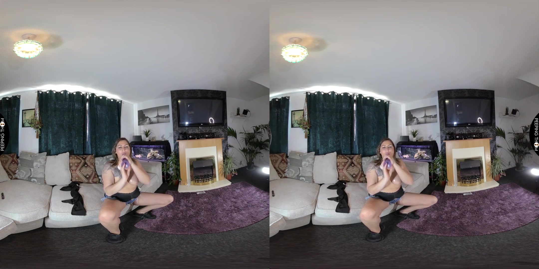 Short Shorts Squirt - Busty Amateur Solo - SexLikeReal