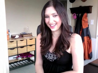 Wonderful brunette dirty talks with a dude on camera