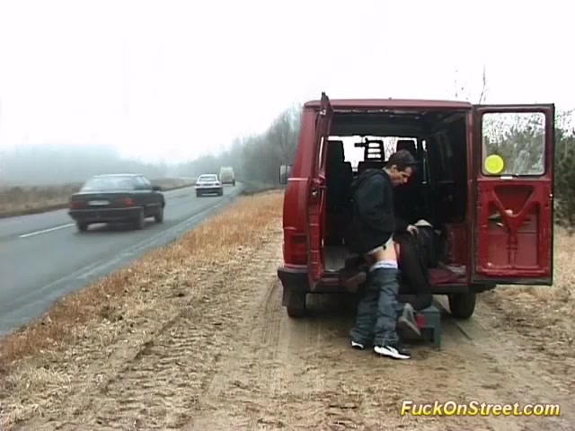 real fuck on big public street