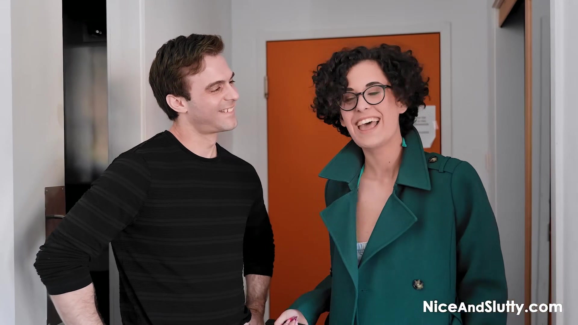 Curly Nerd Victoria Brennan Ass Fucked after Quick Shower for NiceAndSlutty