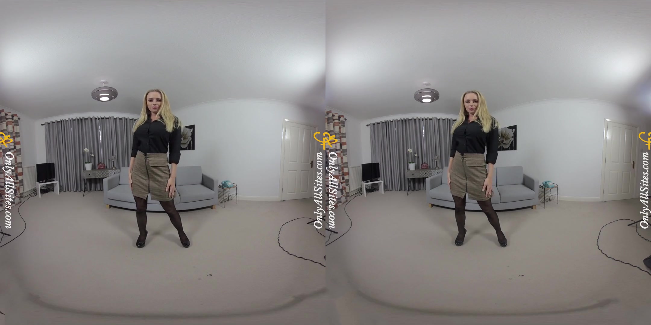 Holly Gibbons - Secretary; Sexy Blonde Babe Stripping