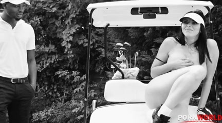 Golf Instructor With BBC Slams student 18+ Kira Queen in Broad Daylight GP2324 - PornWorld