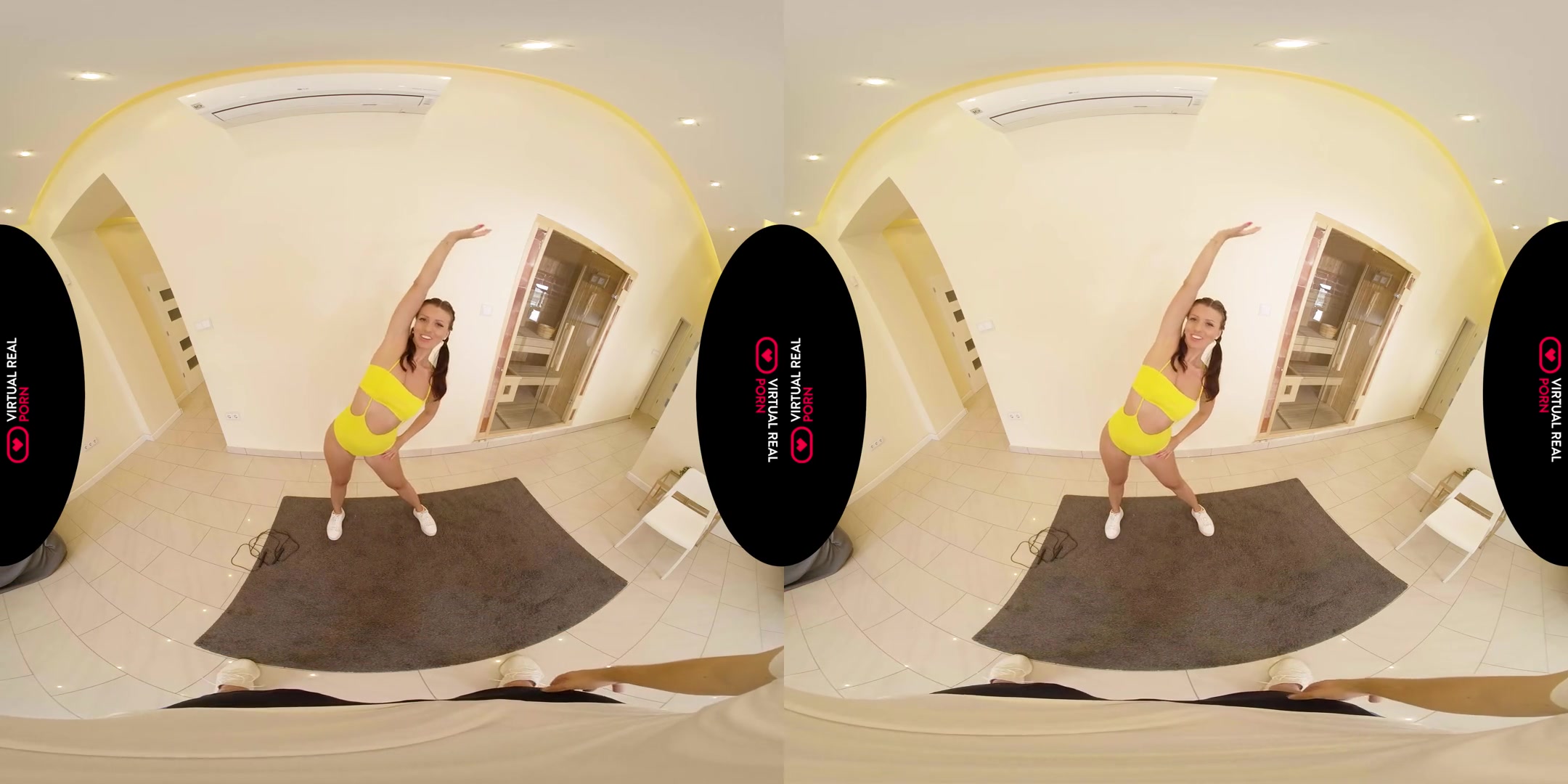 Jumping Rope - teen 18+ Virtual Girlfriend Stretching and Fucking