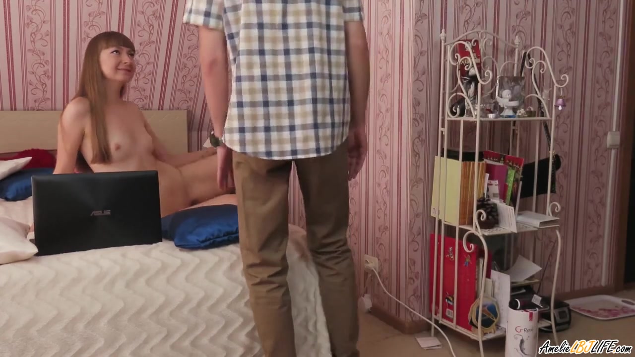Girl Met Repairman Naked - Blowjob And Cum Inside