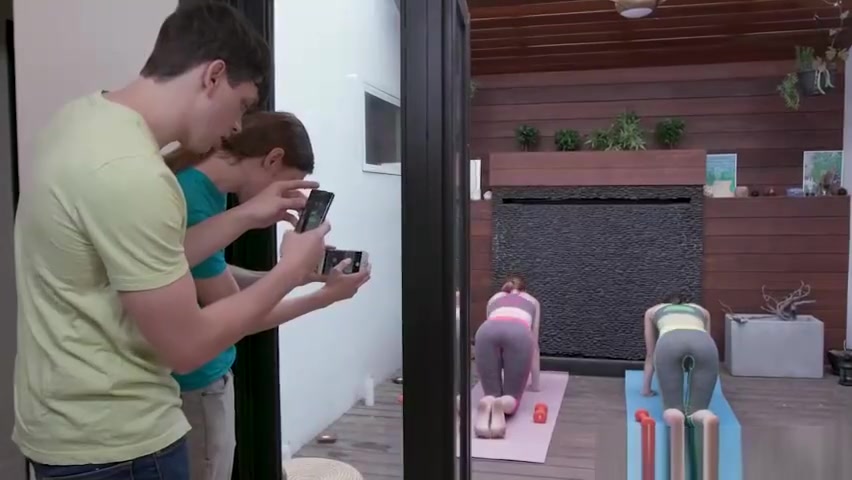 Yoga stepsister teens 18+ taught spying stepbrother that