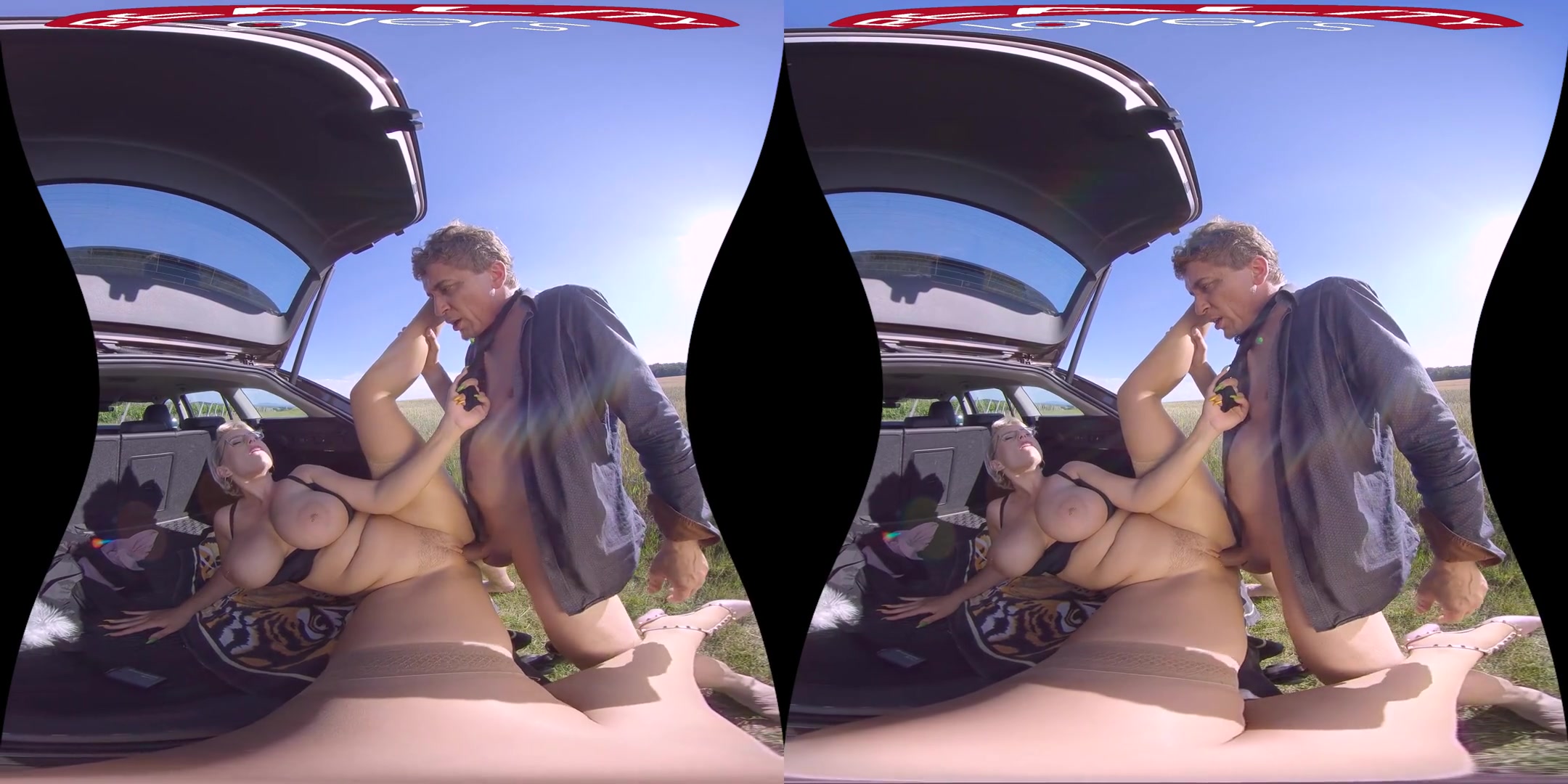 Sexy Car Review - Huge Tits Blonde Pornstar Hardcore