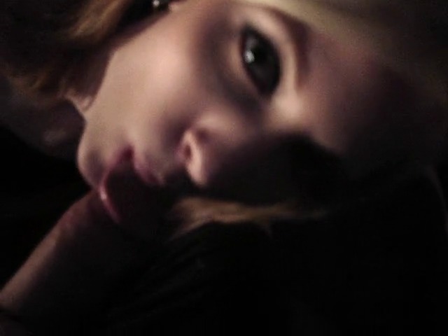 Fair blonde emo teen 18+ sucking big rod