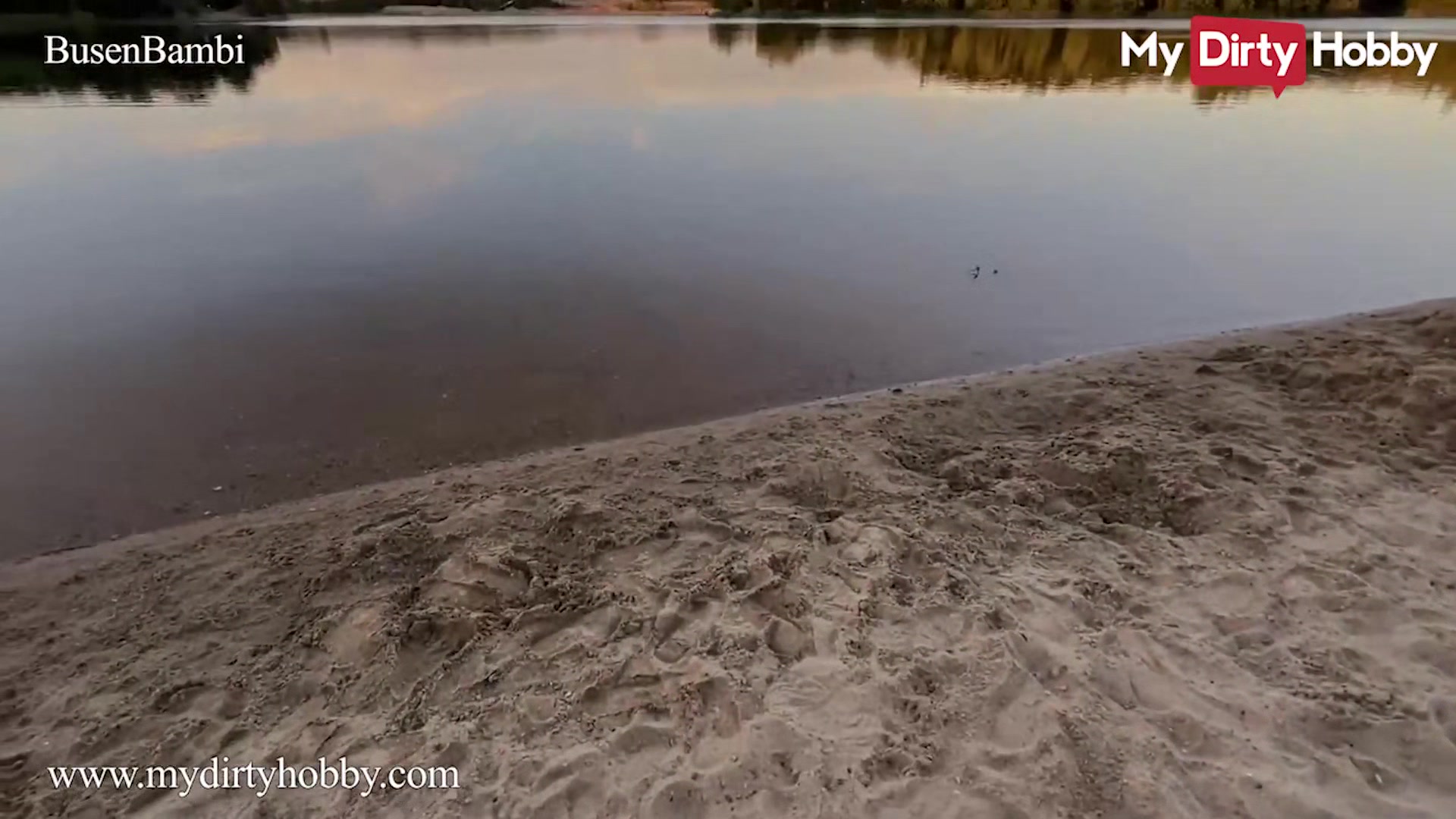 MyDirtyHobby - Naughty BusenBambi Gets On Her Knees & Swallows Her Bf's Big Hard Dick Outdoors