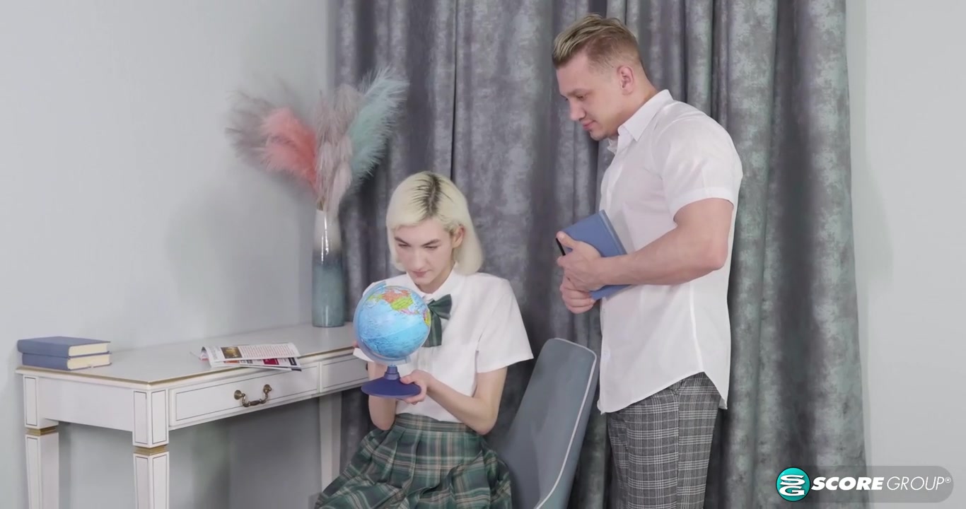 Skinny Blonde Mia Cheers Sucks and Fucks Her Tutor's Thick Cock