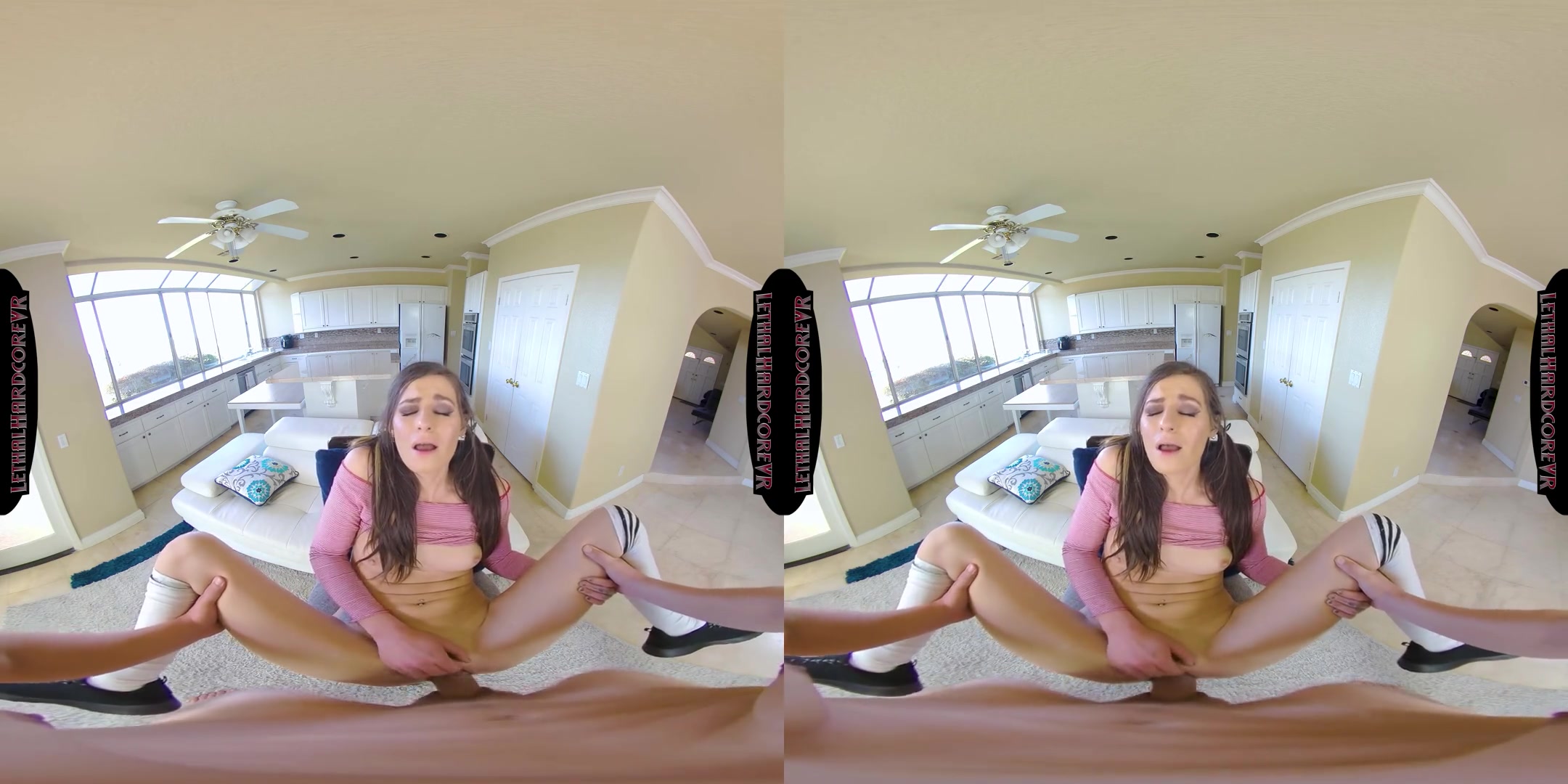 Avery Cums On Her Boyfriends Stedads Cock - teen 18+ Babe Fucking an Older Guy POV