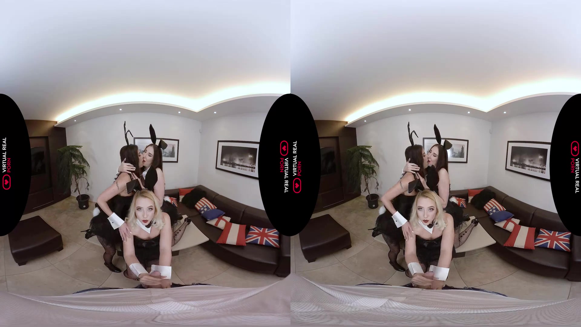 Ali Bordeaux Nick Ross Samantha Rone Violetta in Bunny game - VirtualRealPorn