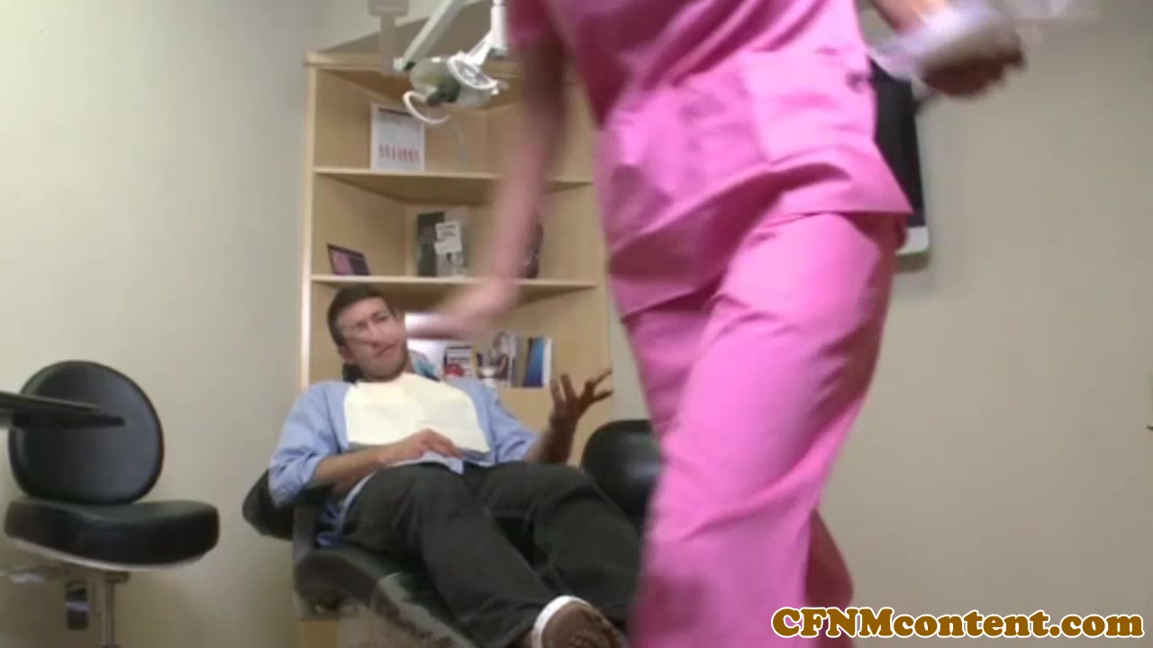 Femdom nurses cockriding in cfnm threesome