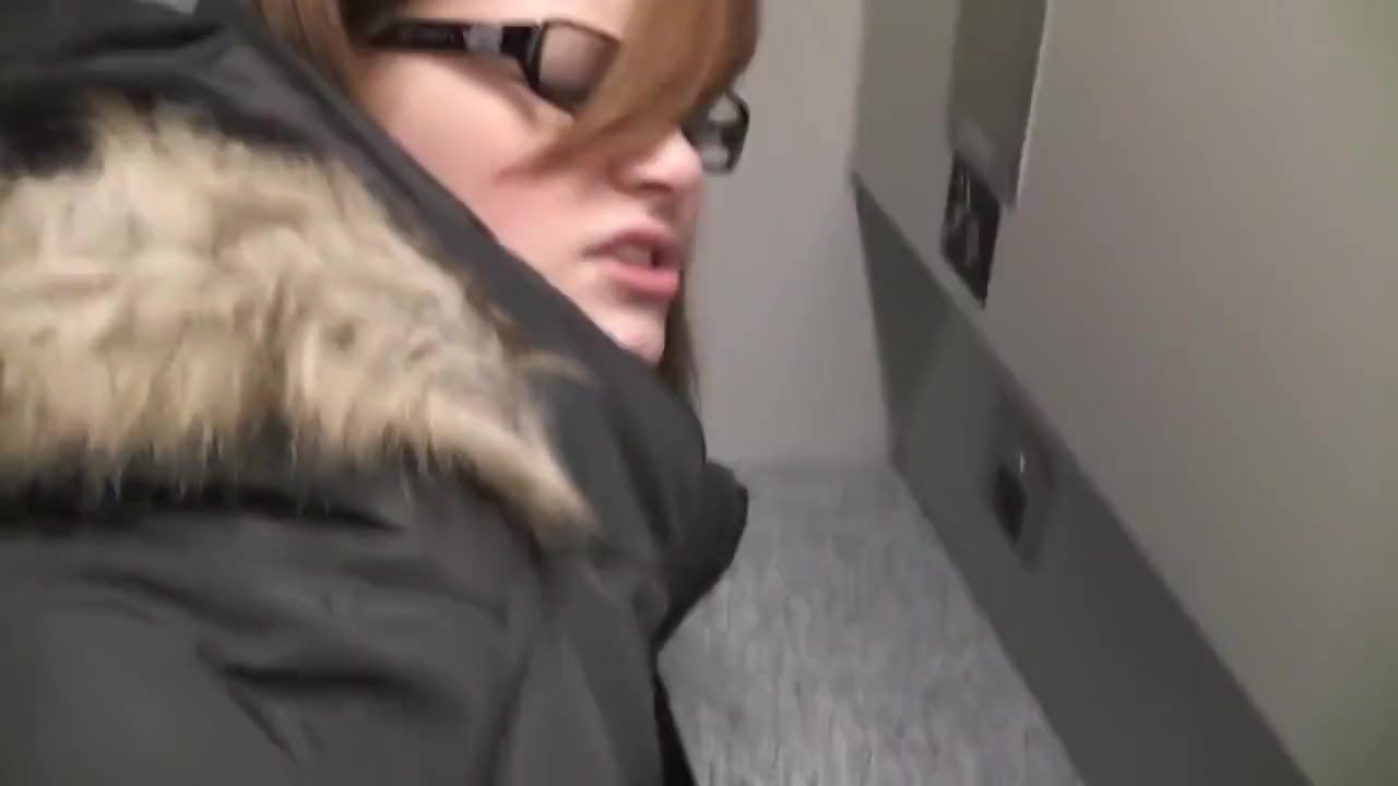 Redhead German in Grey Puffy Jacket and Fur Hood Sex
