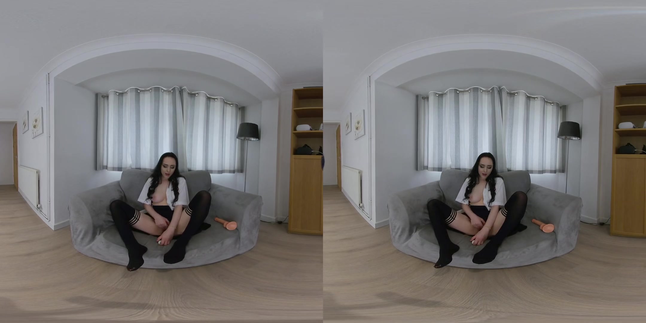Home From College - Cute Brunette Solo - SexLikeReal