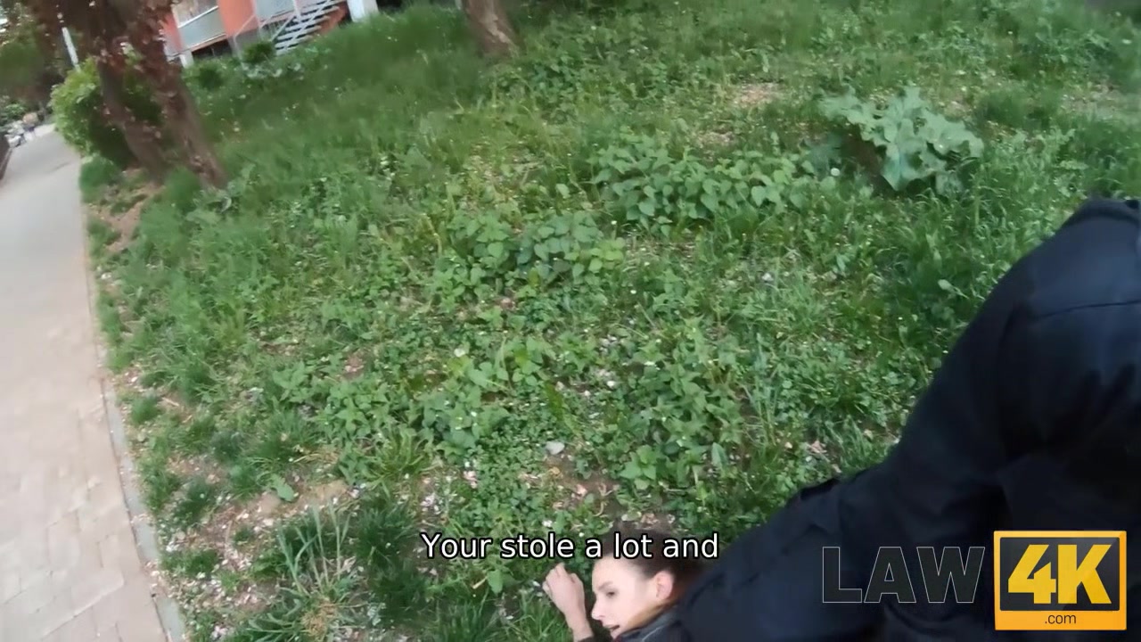 LAW4k. teen 18+ doesnt understand why but cops fuck her in security station