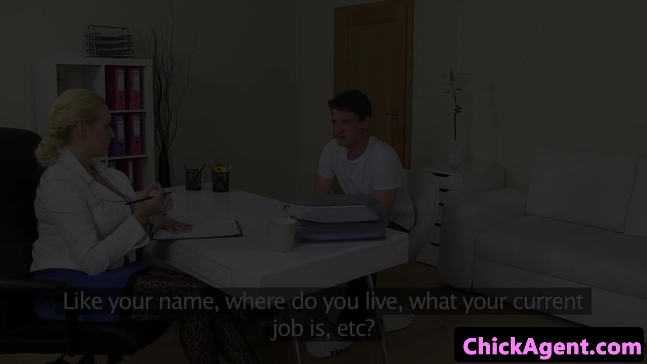 knockers chick agent doggystyled at interview