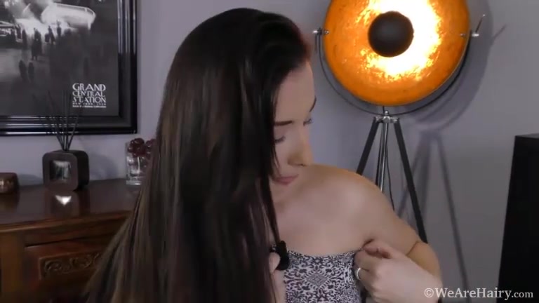 Jehanna masturbates with her glass dildo - Compilation - WeAreHairy