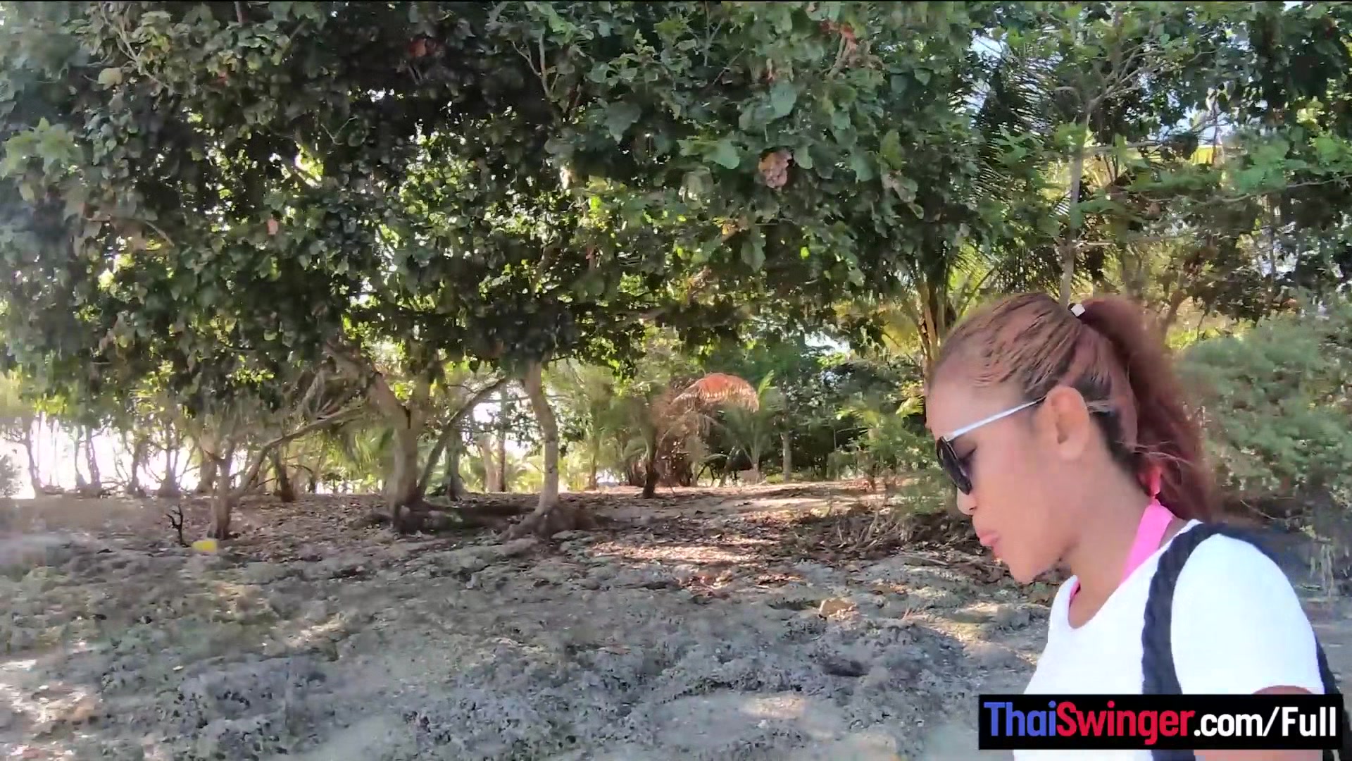 Amateur Thai girlfriend sex on the beach somewhere in the Philippines