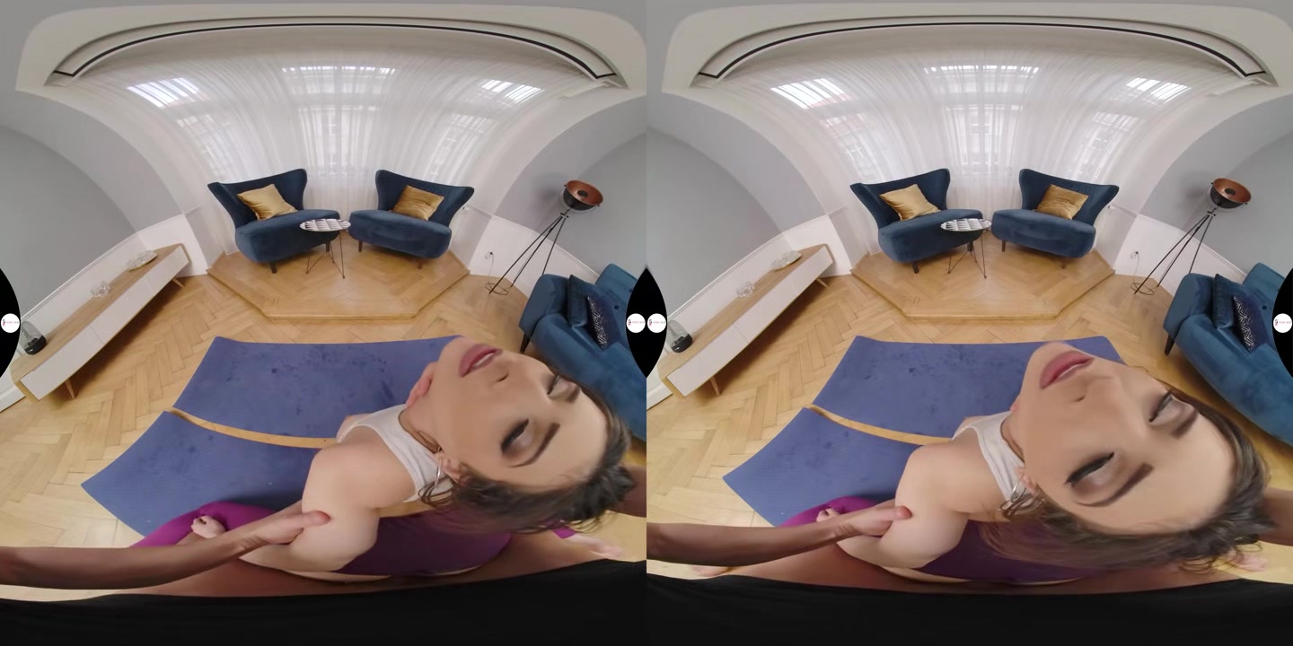Sexy Latina gets Horny During Yoga Training - YogaVR