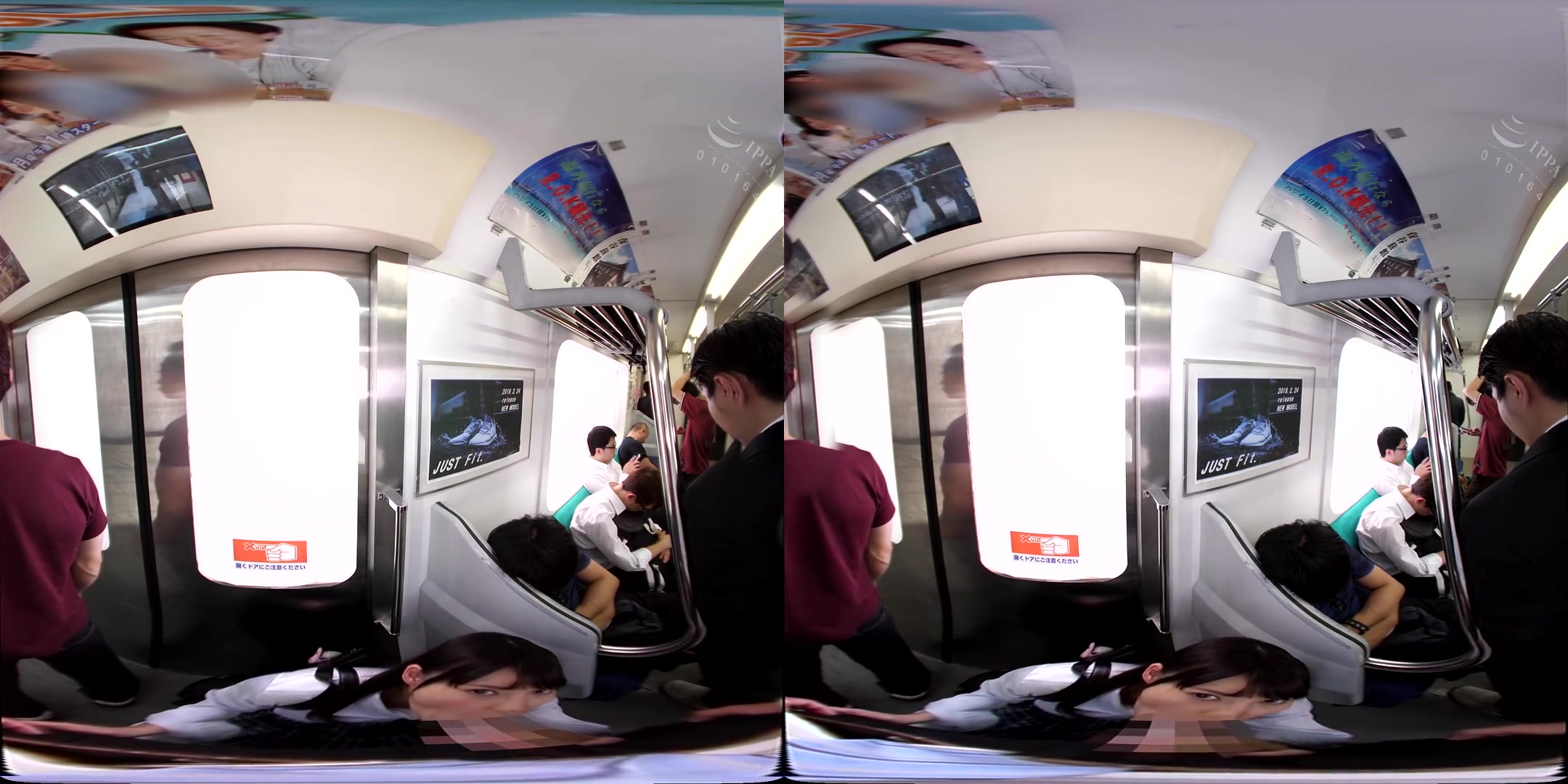 Sticky schoolgirls 18+ on the Train 2 - Asian Public Blowjob Fuck