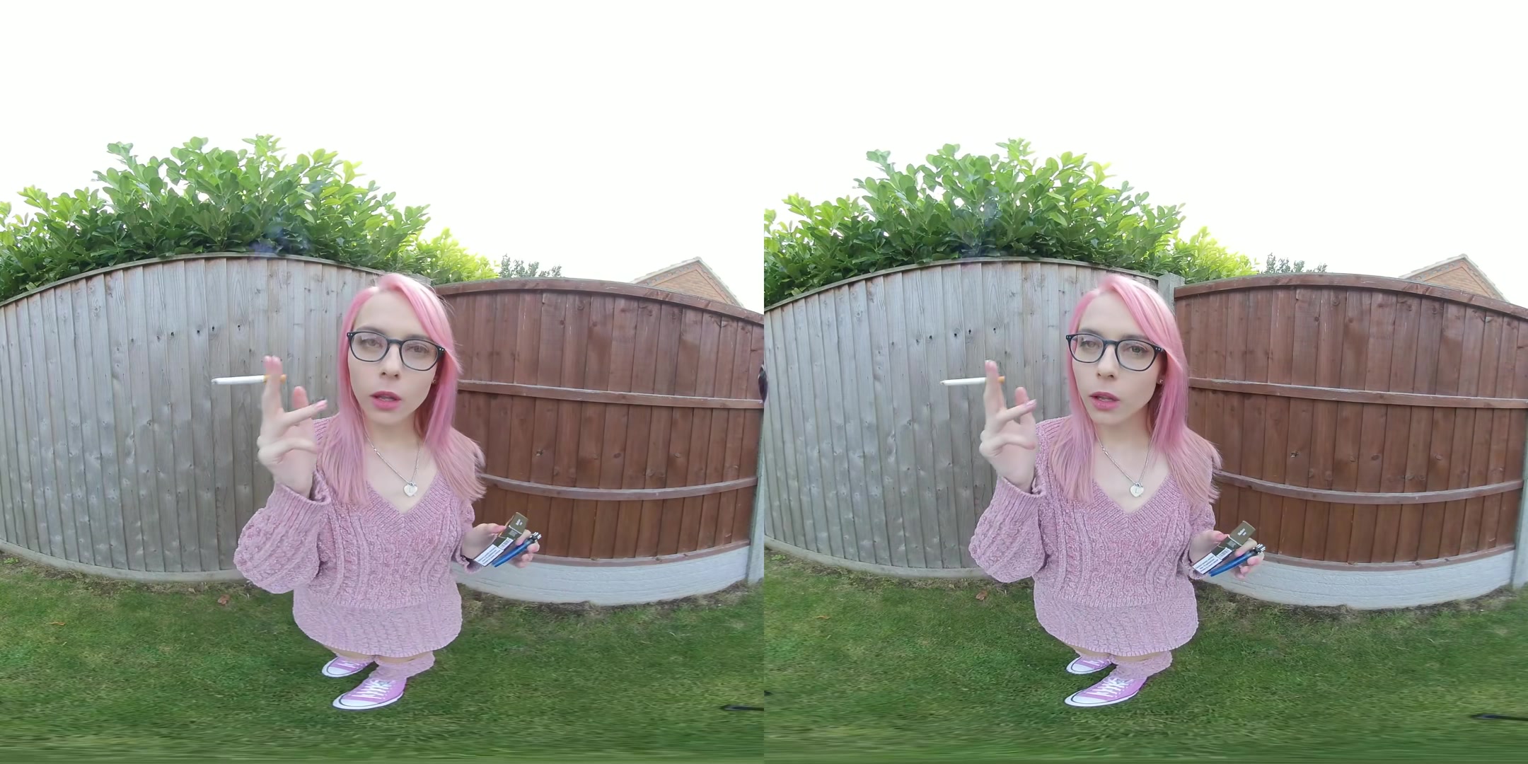 Chloe Toy - Smoking In The Garden - VRSmokers