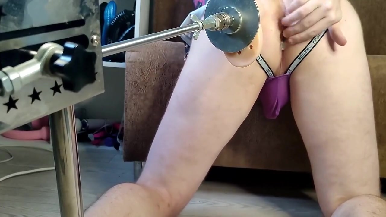 Anal Toys In Fuck Machine Fucks A Young students 18+ Ass With A Big Dildo Expanding His Anal