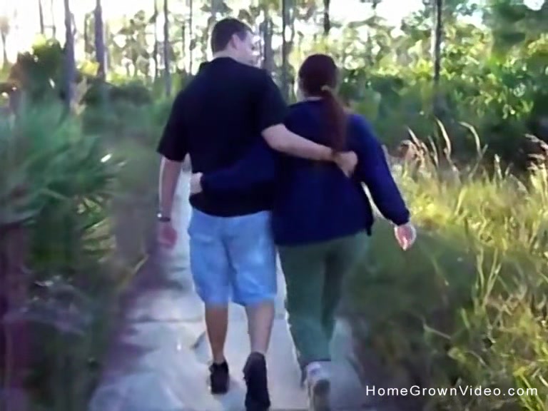 Fucking my chubby wife outside by the lake