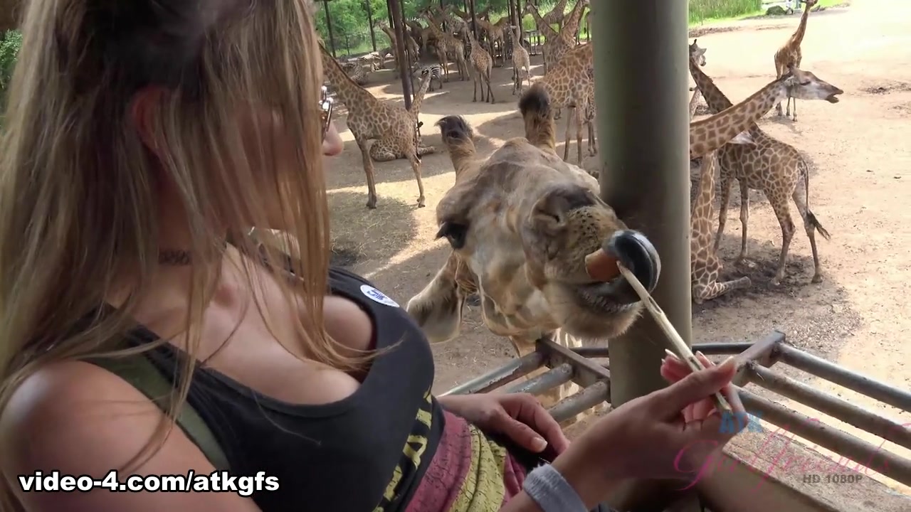 Moka Mora in Moka Is Having The Best Time Feeding Animals - ATKGirlfriends