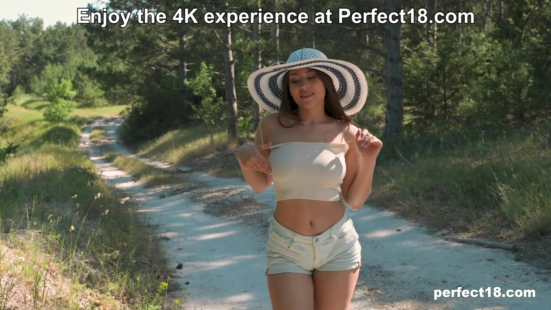 Busty Forest Nymph Pleasures Herself by the Road! Natural Curves & Breathtaking View at Perfect18