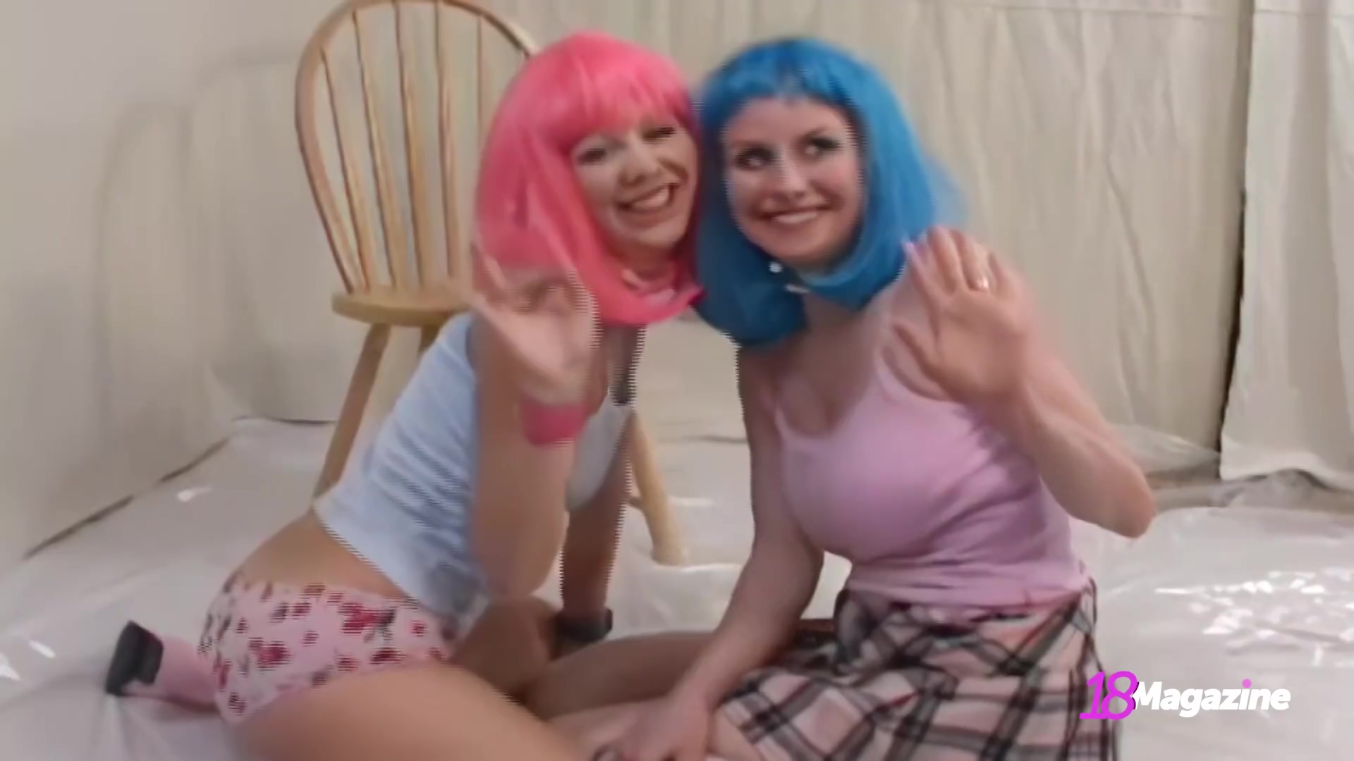 Candy Elektra - Cute 18yo Lesbians And Sabrina Get Suck It And Drenched In Frosting And