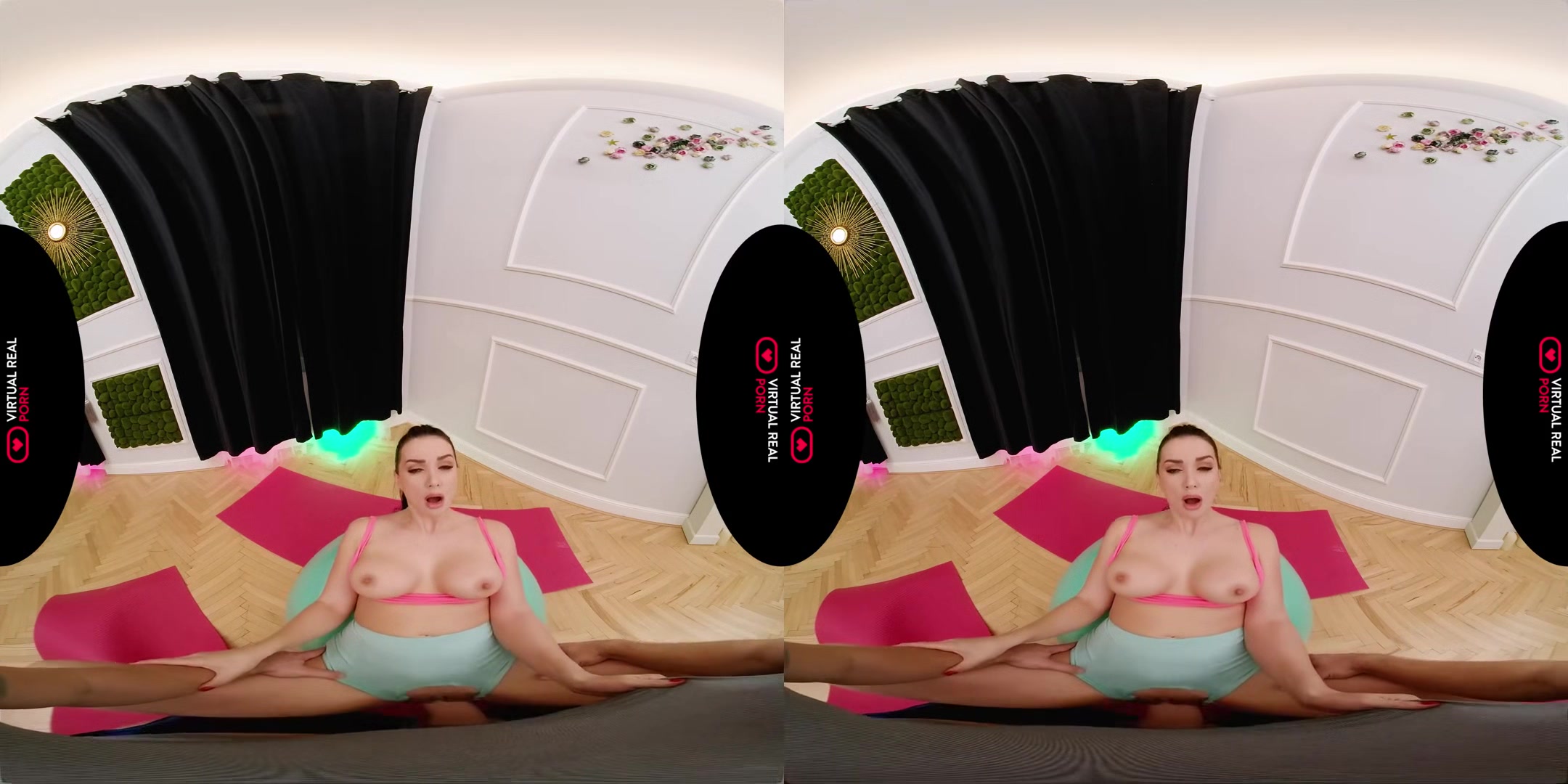 Oiled Workout - Working Out With Your Busty Brunette Virtual Girlfriend