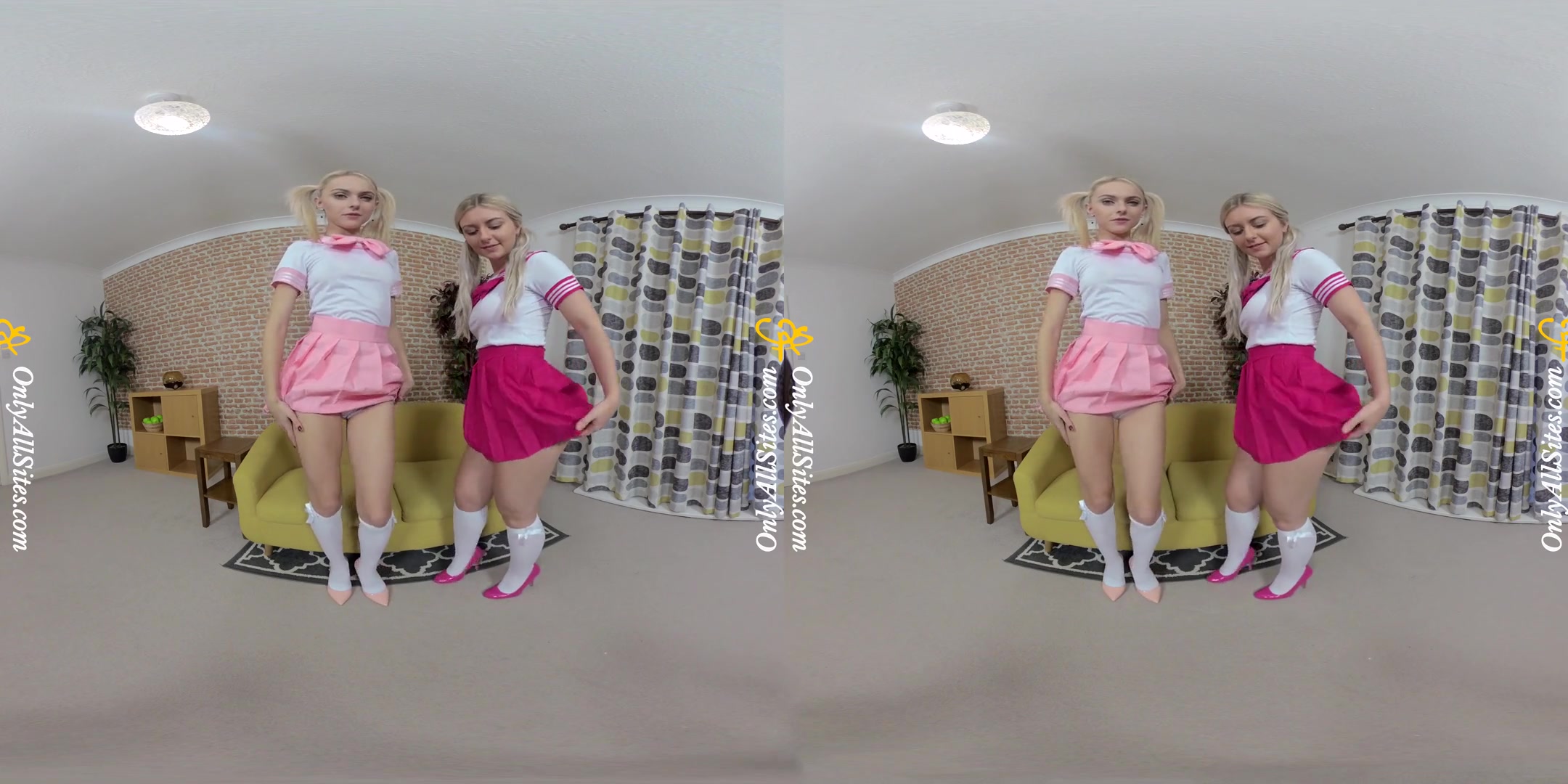 Chloe Toy and Elle H - Cute Lesbian Teans Tease You