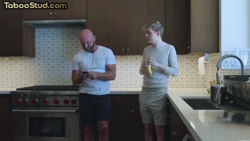 Loving Twink Bottomed By Muscled Bald Stepdaddy