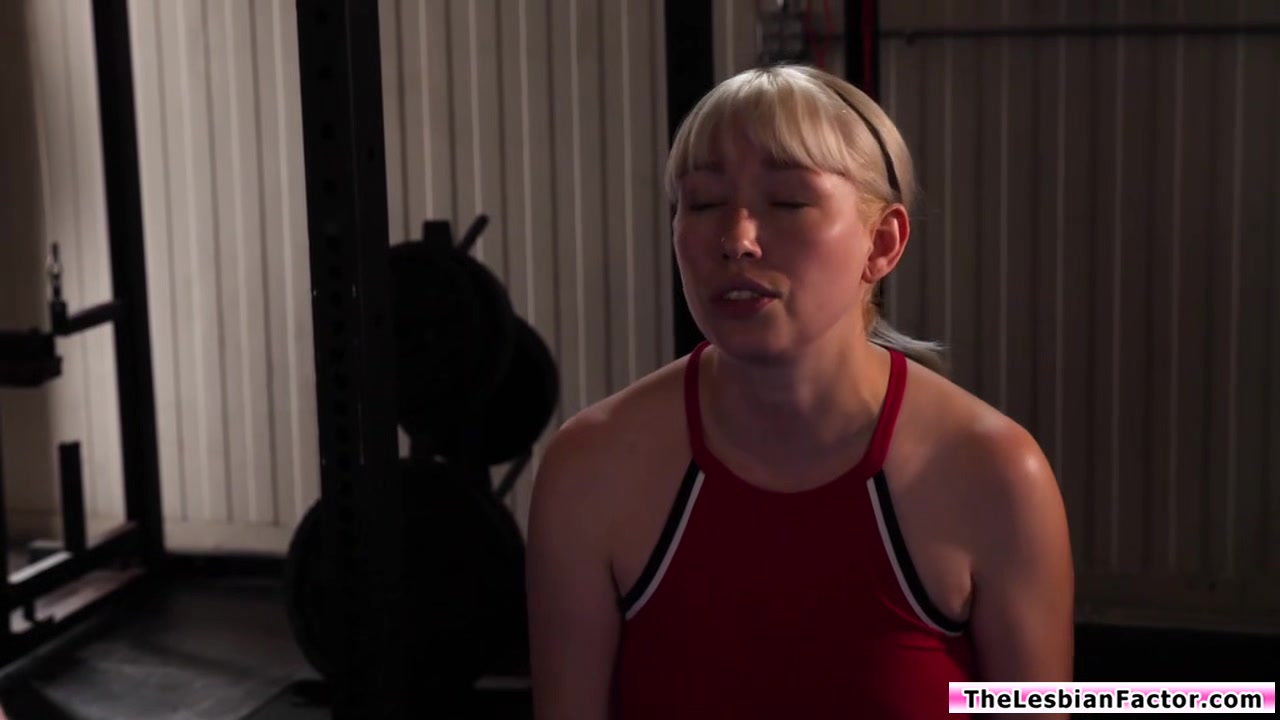 Busty babe licked and fingered by lesbian fitness instructor