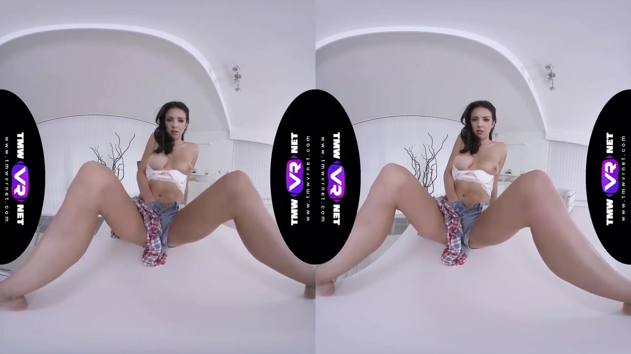 Naughty Brunette Climbs On Table With Foxii Black And Virtual Reality