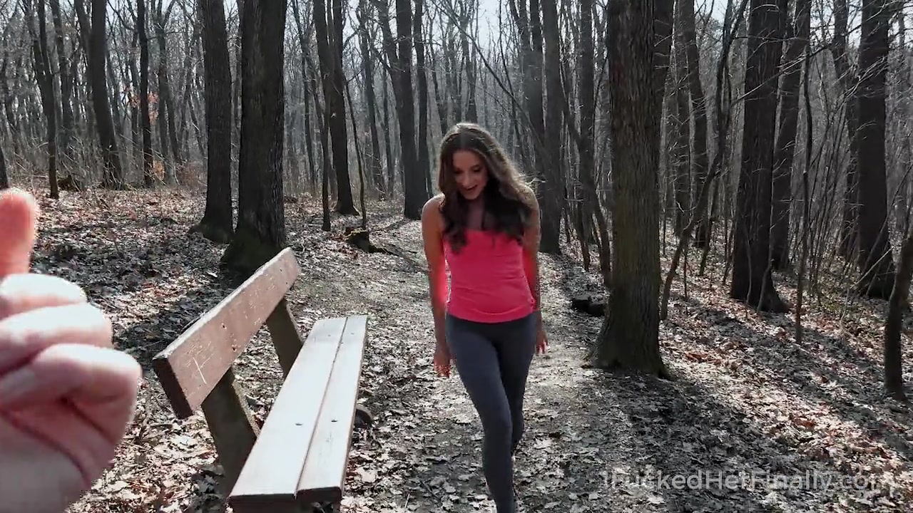 Sporty hottie takes seductive positions on camera