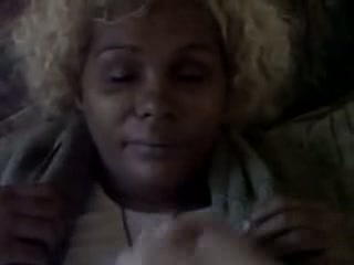 Ebony mature gets a big facial