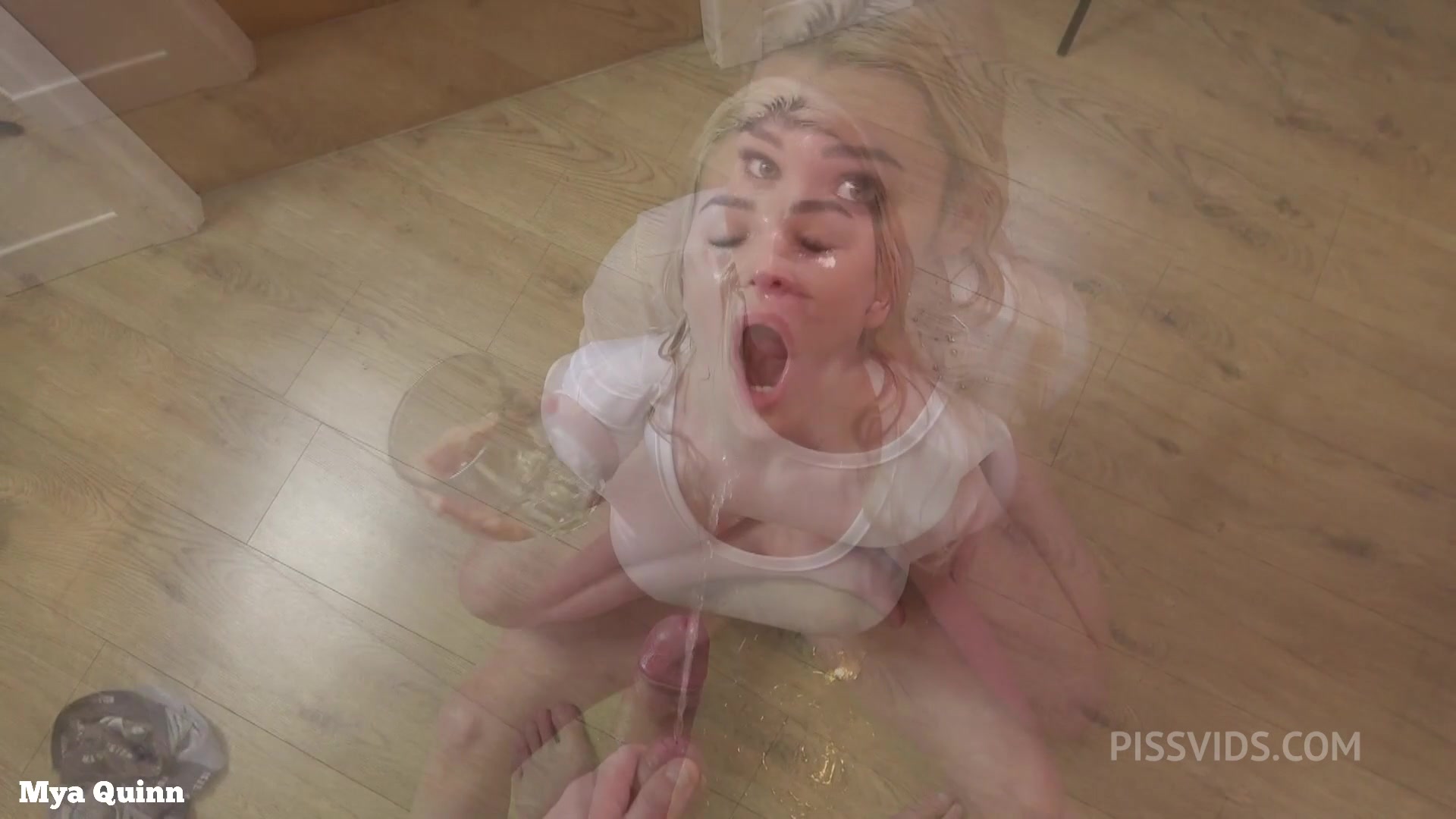Wet blowjob - facial - piss drinking from cock - cum licking - PissVids