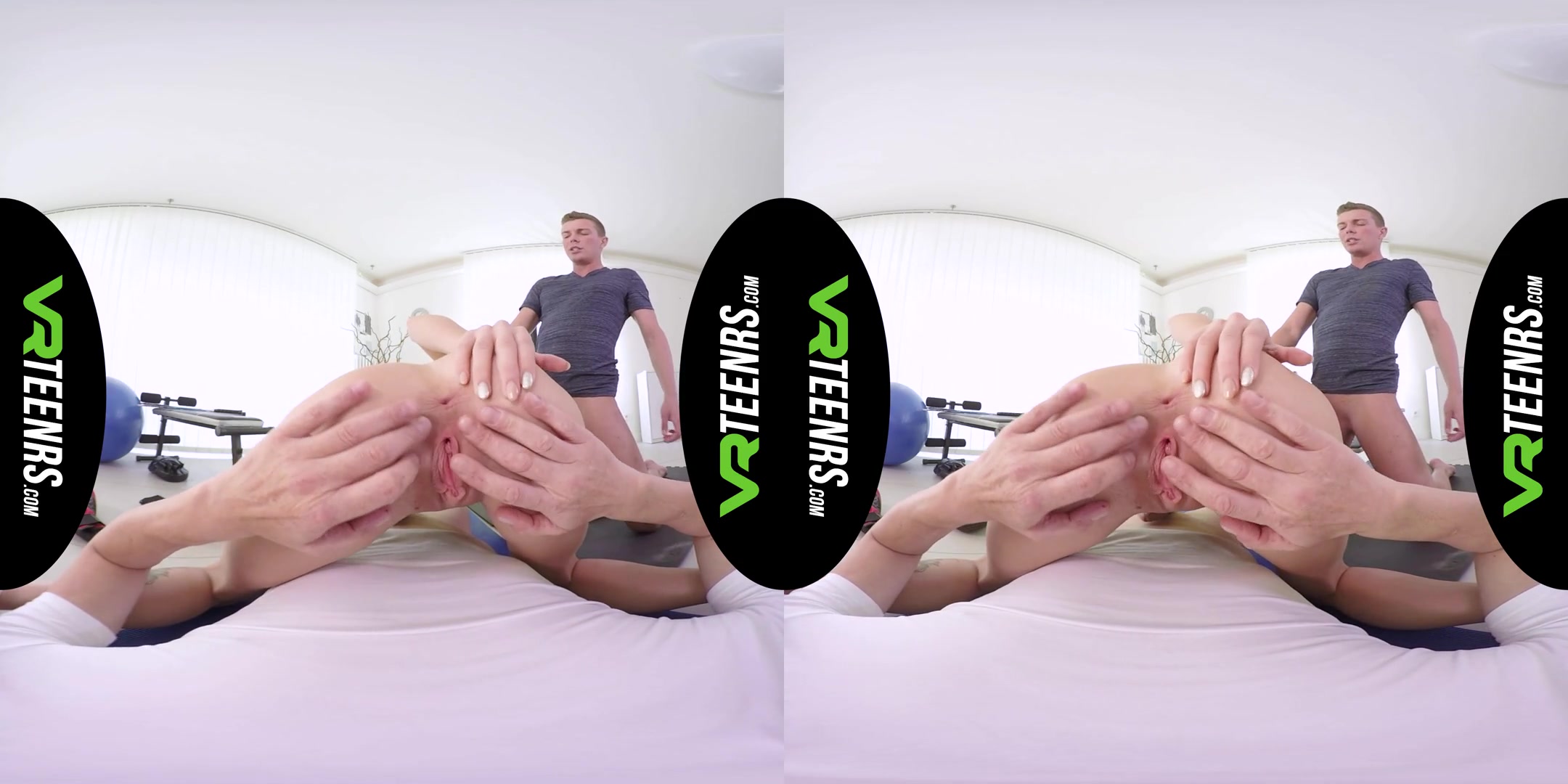 Lavana Lou in VR Fitness Babe Fucked By 2 Dudes - VRTeenrs