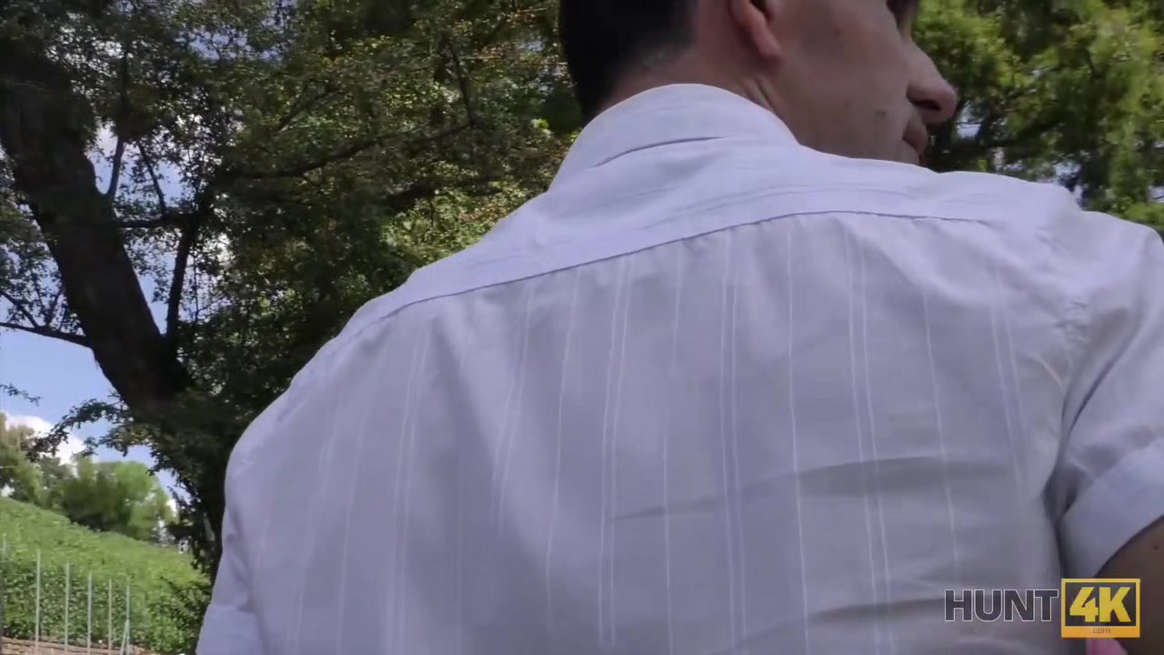 HUNT4K. Cuckold agreed to watch stranger's sex with his girlfriend