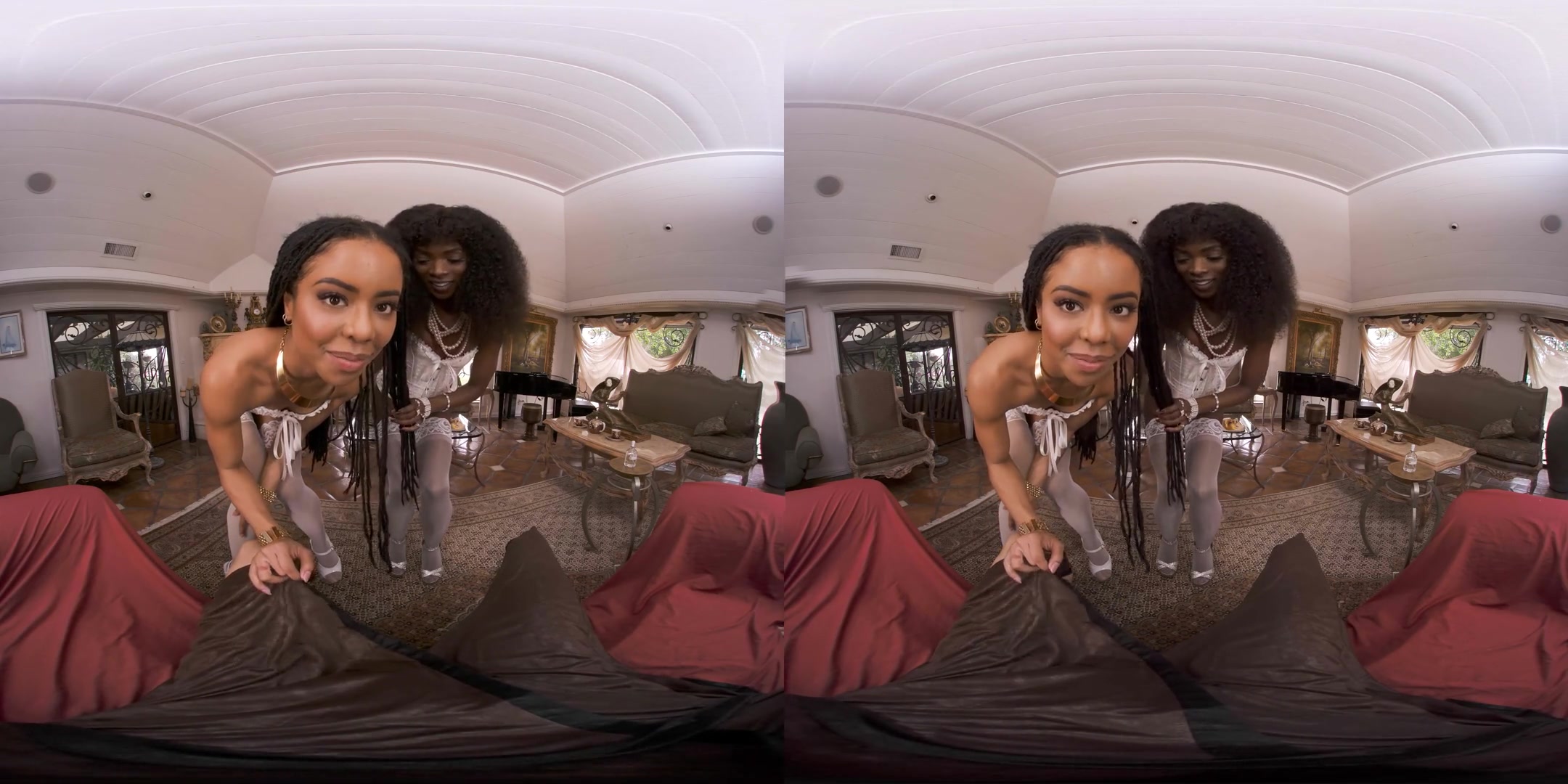 The Harlot' House 2 - Interracial MFF Threesome with Two Black Babes