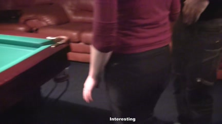 Woman with tiny whoppers fuck at pool