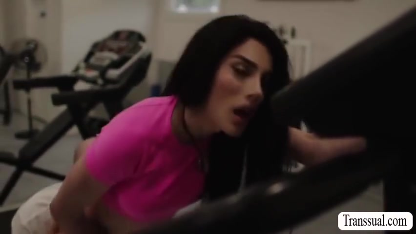 Attractive Shemale Gets Her Ass Licked And Banged In The Gym - Ariel Demure