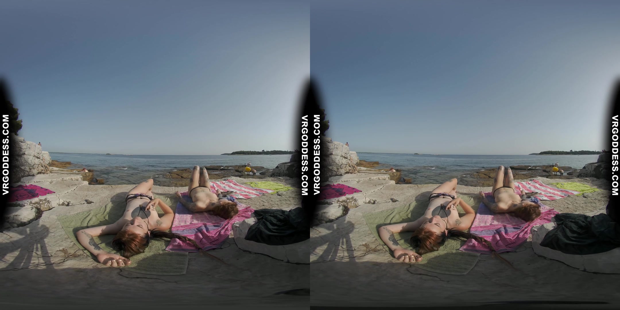 Risky Public Nudity Hot Girls On Vacation Spray Painting Graffiti Brille & Cherri Also Topless Beach