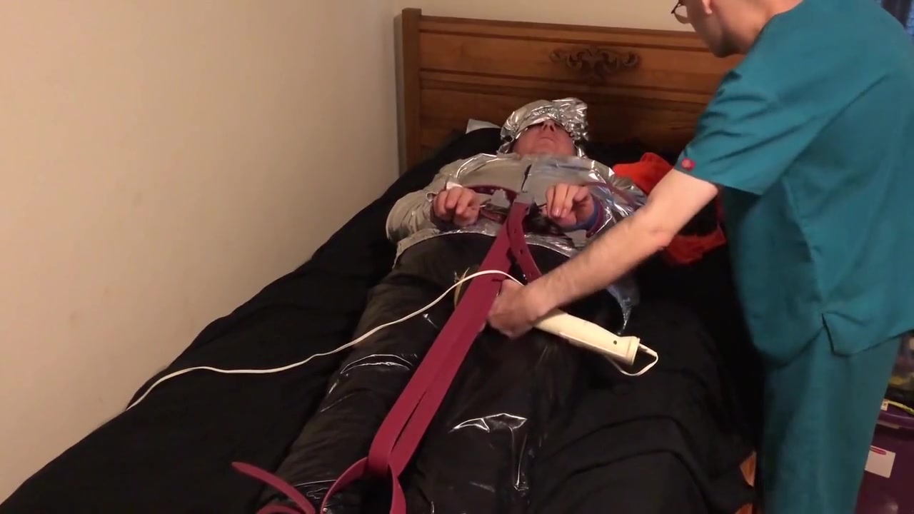 Jun 14 2022 - Rubber Boy Gets Tied Up & Breath Controlled In Silver Nylon