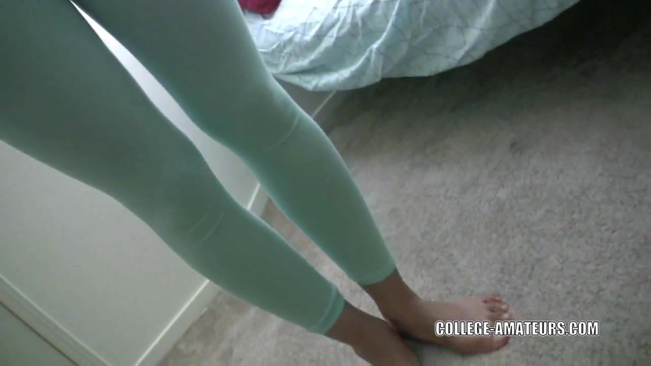 Petite college girl Lacey Marie is playing with her twat