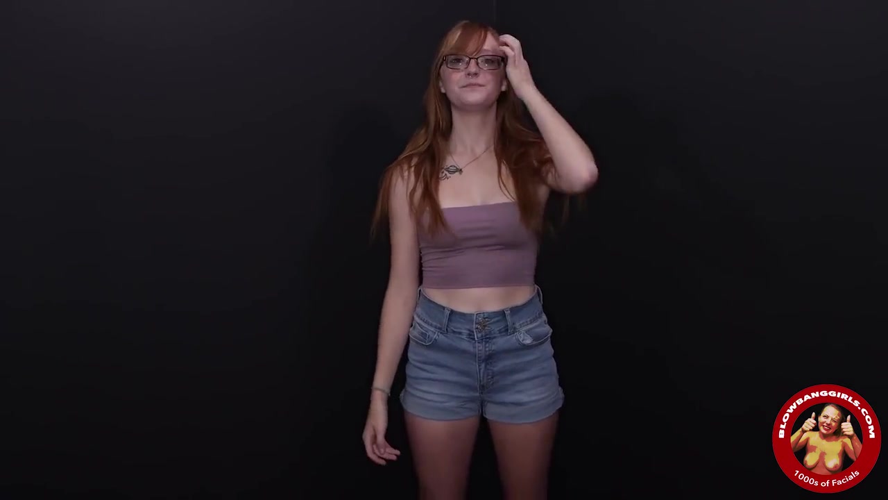 Amber - Ginger Sexy College Girl Takes 8 Guys